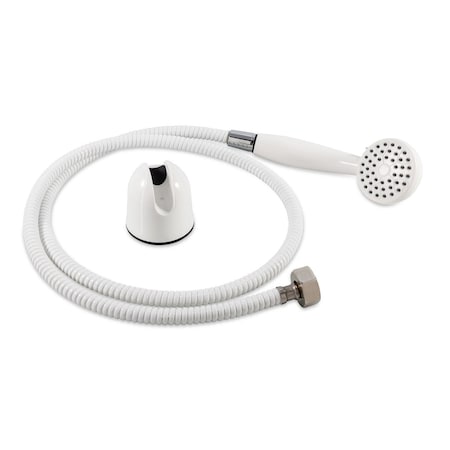 Camco SHOWER HEAD KIT W/GARDEN HOSE FITTINGS AND SUCTION CUP MOUNT 43762